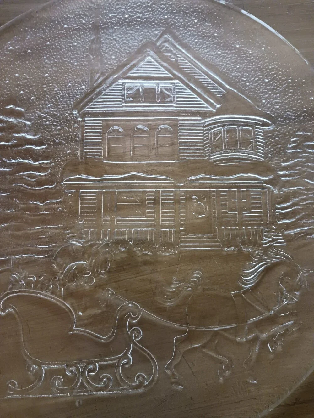 90s Vintage Christmas Serving Platter 